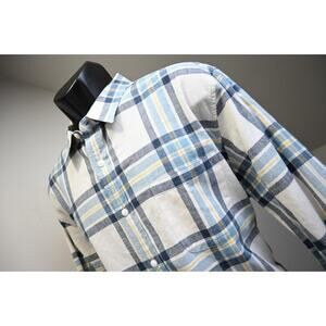 J Crew Dress Shirt Casual Plaid Long Sleeve Button Up Mens Size XL